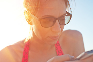 Image showing Woman at beach