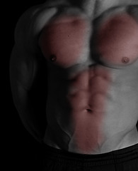 Image showing bodybuilder body closeup