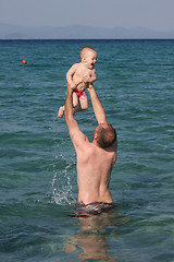 Image showing Fun in sea water