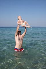 Image showing Fun in sea water