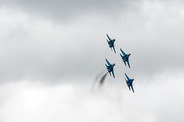 Image showing Military air fighters Su-27