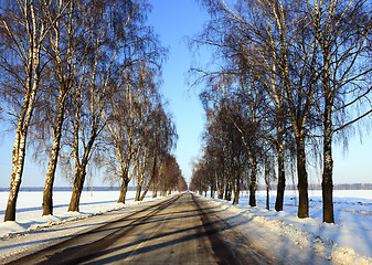 Image showing winter road  . winter. 