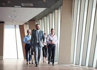 Image showing business people group walking