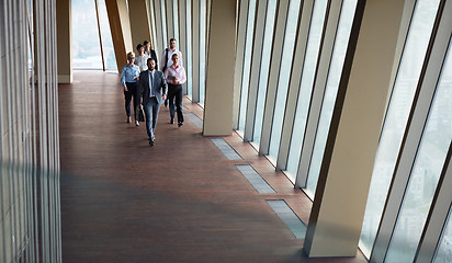 Image showing business people group walking