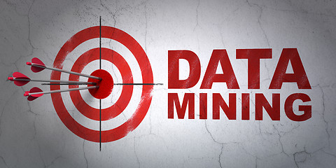 Image showing Information concept: target and Data Mining on wall background