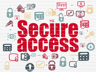 Image showing Safety concept: Secure Access on wall background