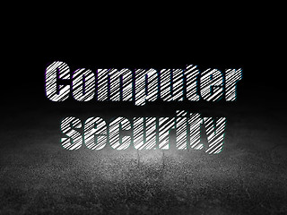 Image showing Security concept: Computer Security in grunge dark room