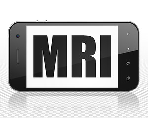 Image showing Healthcare concept: Smartphone with MRI on display