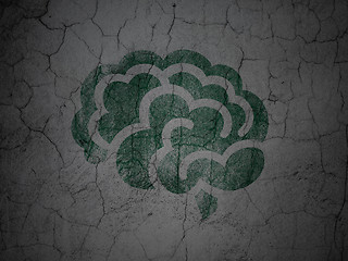 Image showing Health concept: Brain on grunge wall background