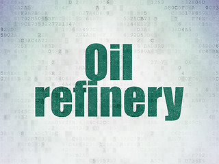 Image showing Manufacuring concept: Oil Refinery on Digital Paper background