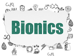 Image showing Science concept: Bionics on Torn Paper background