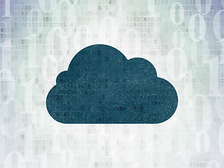 Image showing Cloud networking concept: Cloud on Digital Paper background