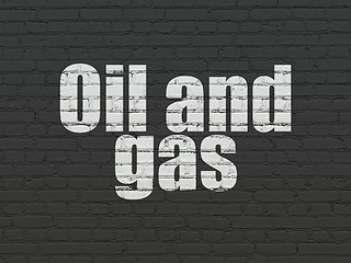 Image showing Industry concept: Oil and Gas on wall background