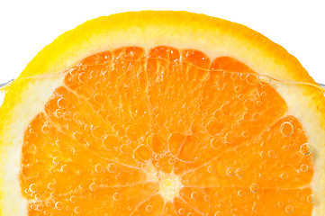 Image showing Orange slice in water