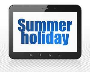 Image showing Vacation concept: Tablet Pc Computer with Summer Holiday on display