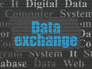 Image showing Information concept: Data Exchange on wall background