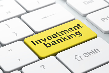 Image showing Money concept: Investment Banking on computer keyboard background