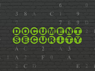 Image showing Protection concept: Document Security on wall background