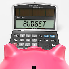 Image showing Budget Calculator Shows Accounting And Management Report