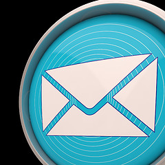 Image showing Email Envelope Shows Communication Worldwide Through web