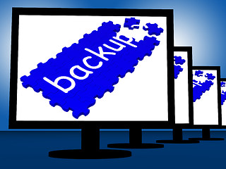 Image showing Backup On Monitors Shows Programs Recovery