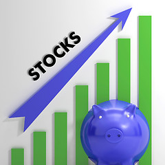 Image showing Raising Stocks Chart Showing Business Growth