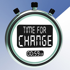 Image showing Time For Change Shows Different Strategy Or Vary