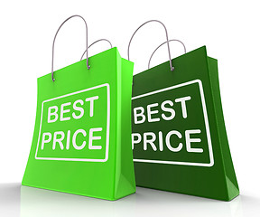 Image showing Best Price Bags Represent Discounts and Bargains