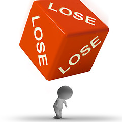 Image showing Lose Dice Representing Defeat And Loss