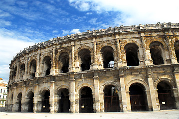 Image showing Roman arena in Nimes France