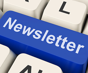 Image showing Newsletter Key Shows News Letter Or Online Correspondence