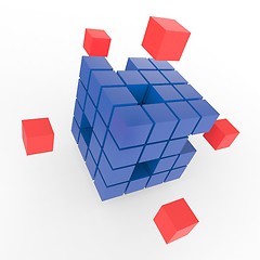 Image showing Incomplete Puzzle Showing Finishing Or Completion