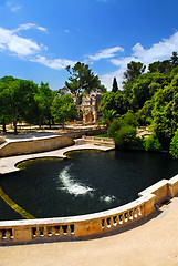 Image showing Jardin de la Fontaine in Nimes France