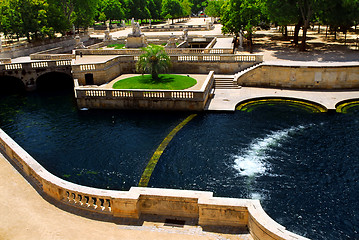 Image showing Jardin de la Fontaine in Nimes France