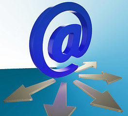 Image showing Email Arrows Shows Information Mailed To Addresses