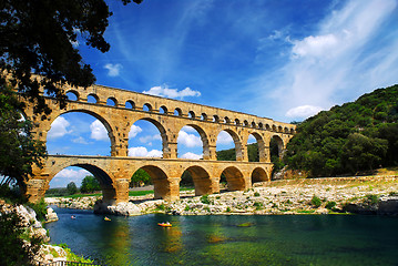 Image showing Pont du Gard in southern France