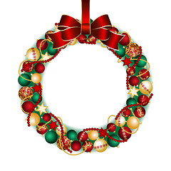 Image showing Christmas wreath decoration