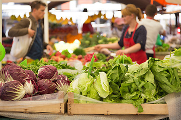 Image showing Vegetable market stall.