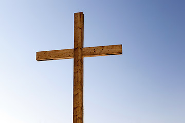 Image showing wooden crosses . Christianity