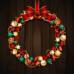 Image showing Christmas wreath decoration