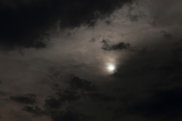 Image showing night sky   with clouds