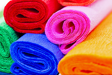 Image showing colorful crepe paper  