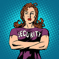 Image showing woman security guard