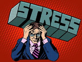Image showing Stress problems severity businessman business concept