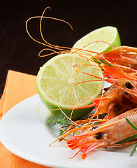 Image showing Delicious Roasted Shrimps