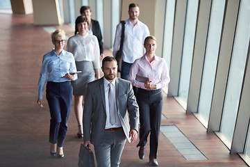 Image showing business people group walking