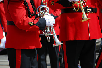 Image showing Marching band trumpet