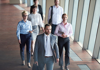 Image showing business people group walking