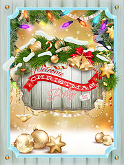 Image showing Merry christmas card. Eps 10