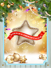 Image showing Merry christmas card. Eps 10